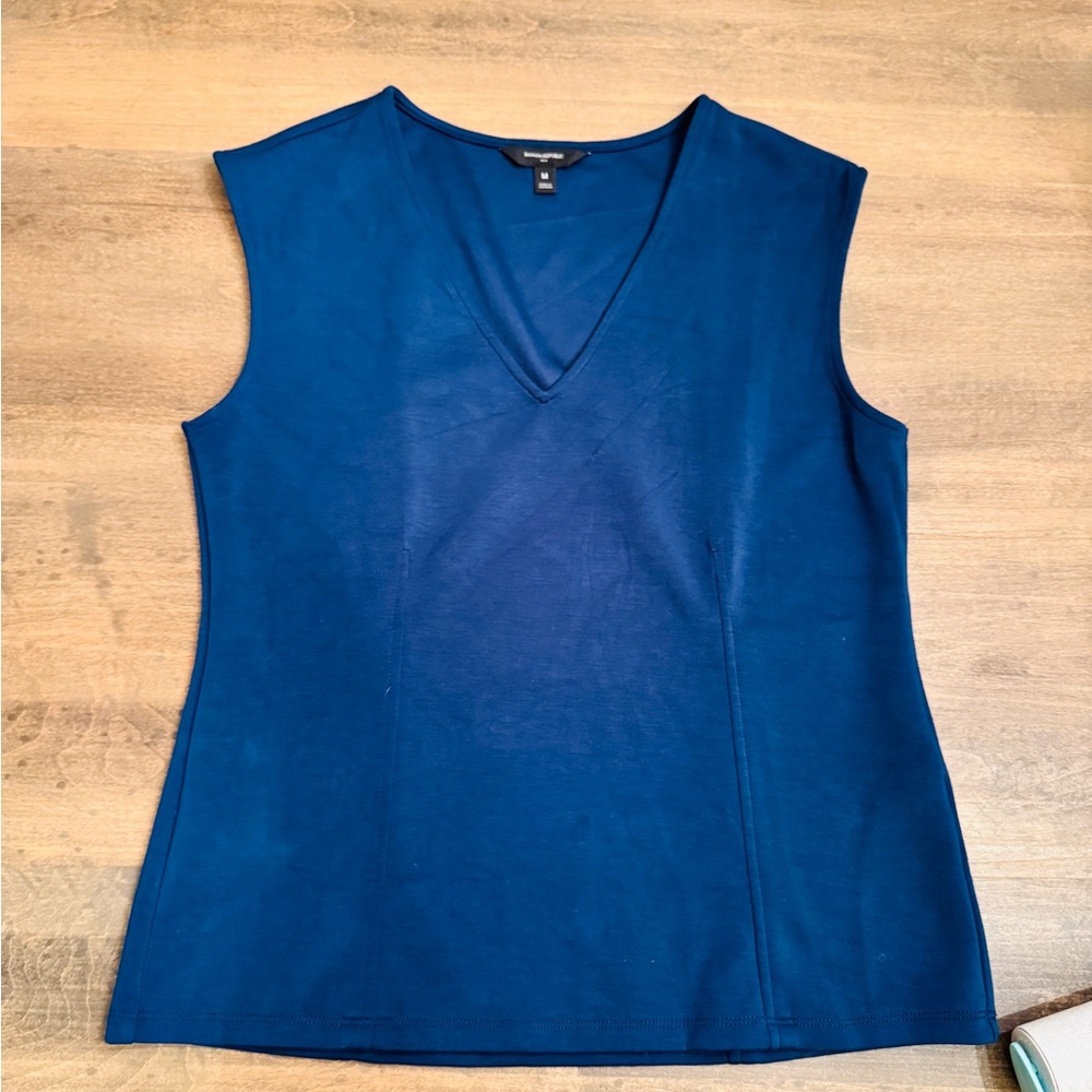 Banana Republic Deep Blue V-Neck Tank Top